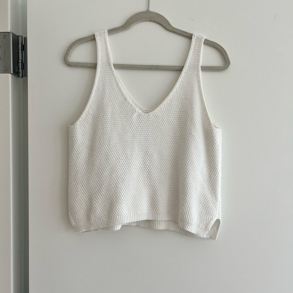Marine Layer 100% Cotton Crochet Sweater Tank